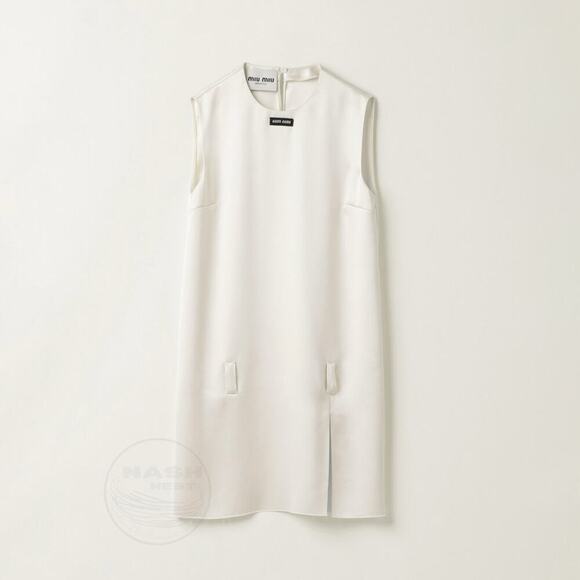 Miu Miu Dresses & Skirts - Miu Miu Ivory Silk Satin Mini Dress | Sleeveless, Rare Bridal $3200 NWOT